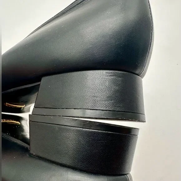 Gucci Baby Horsebit Black Leather Flats Pumps Square Toe EU 41 US 11 - Picture 13 of 14